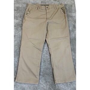 Duluth Trading Co Flex Fire Hose Relaxed Fit Work Pants Mens 44x30 Khaki Tan